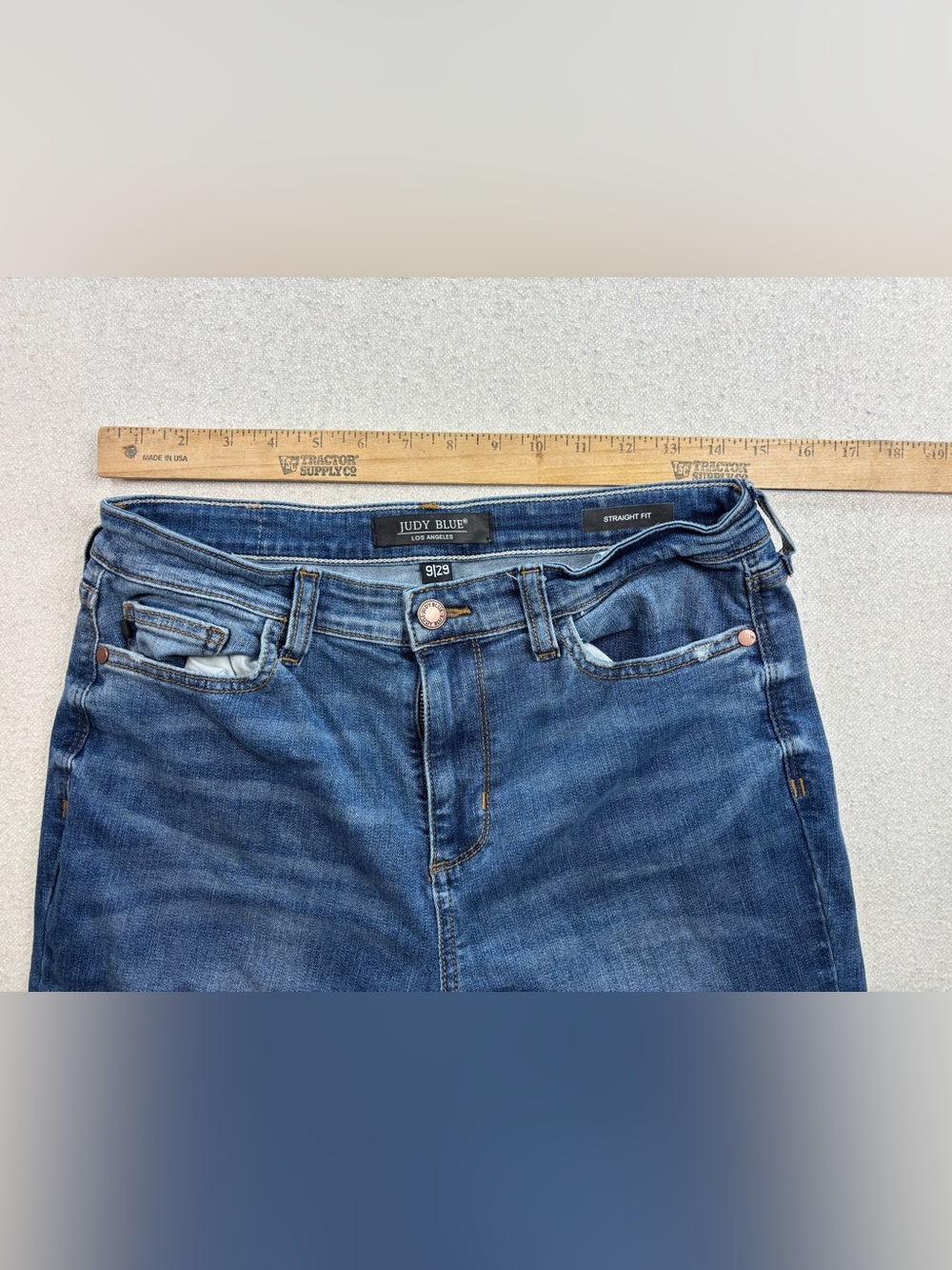Judy Blue Straight Fit Jeans Womens Size 9/29 Medium Wash Stretch Denim - Picture 6 of 7